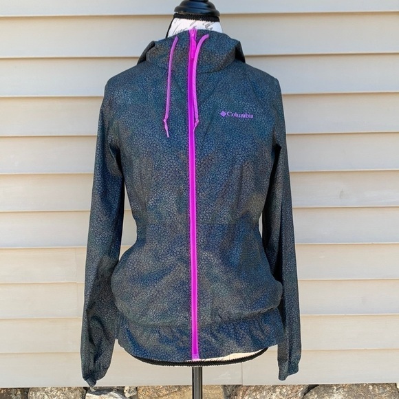 Columbia Zip Front Hooded Windbreaker - Picture 1 of 16